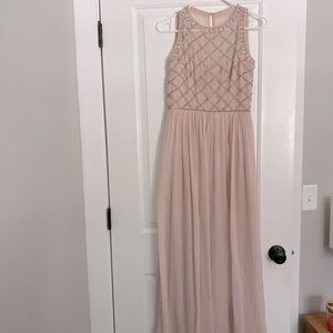 Adrianna Papell Blush Beaded Bridesmaid Dress